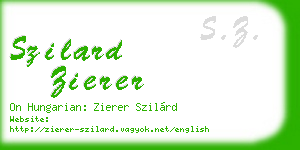szilard zierer business card